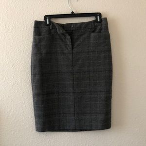 Calvin Klein Gray Plaid Skirt
